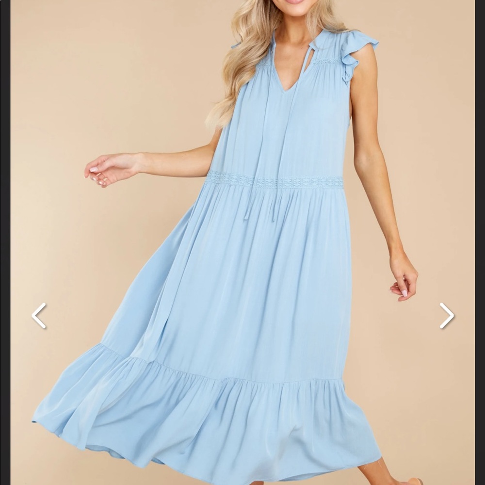 Mustard seed flutter sleeve dress NWT